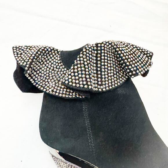 Lady Couture Venice Glitter Ruffle Hem Platform Round Toe Shoes Size 6 - Picture 5 of 6